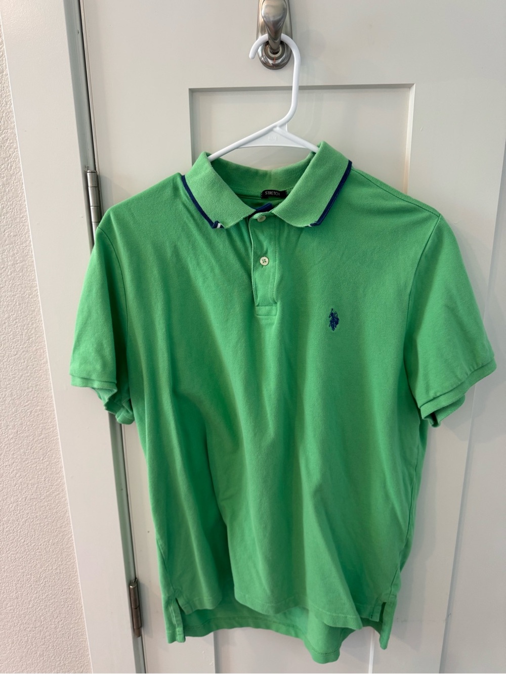U.S. Polo Asssn. Green Polo with Navy Trim